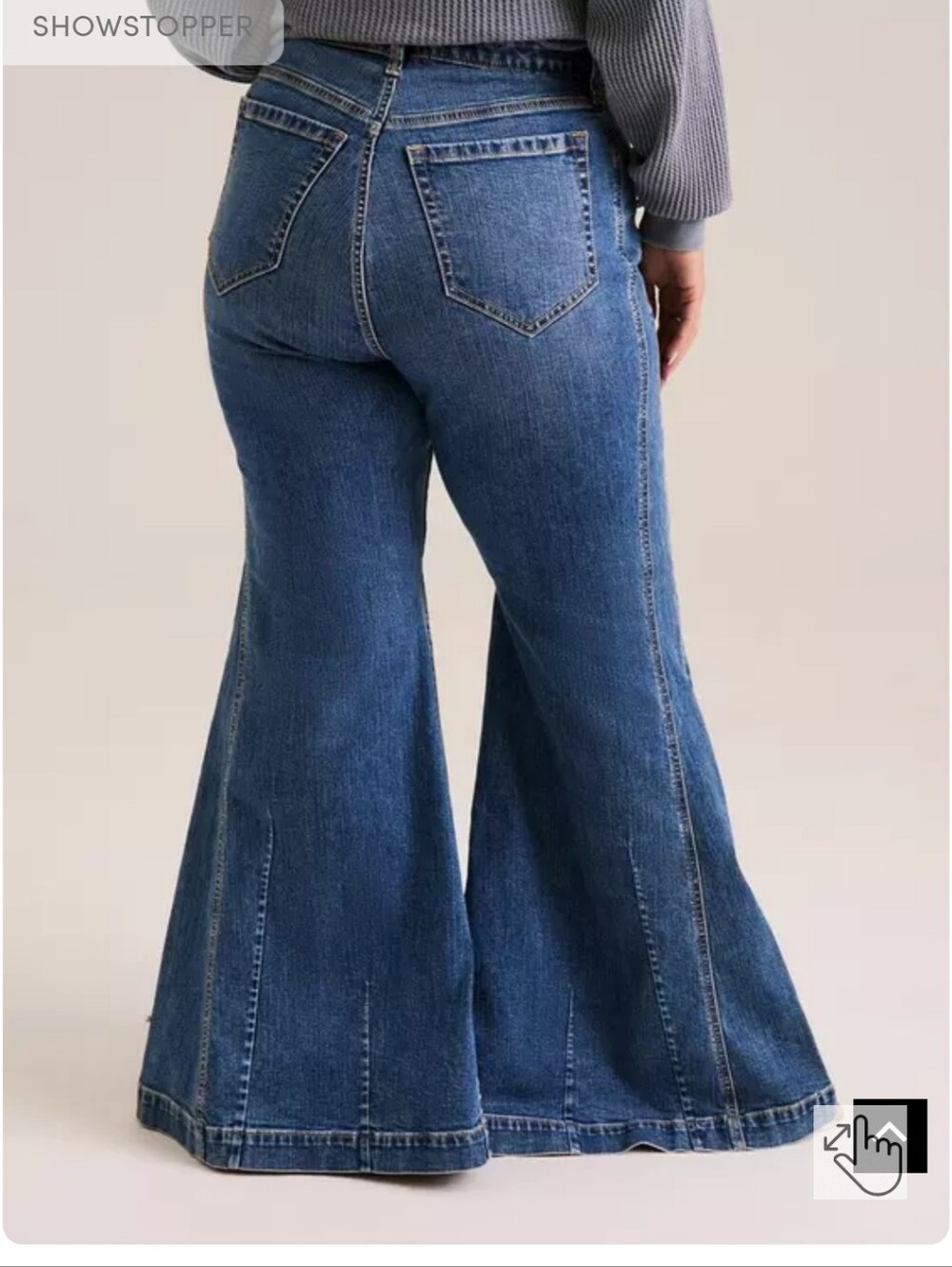 Nwot Torrid 14 Festi Embellished Sky High Super Flare Jeans - Picture 2 of 7